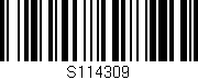 Código de barras (EAN, GTIN, SKU, ISBN): 'S114309'