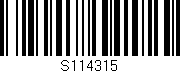 Código de barras (EAN, GTIN, SKU, ISBN): 'S114315'