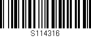 Código de barras (EAN, GTIN, SKU, ISBN): 'S114316'