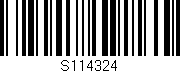 Código de barras (EAN, GTIN, SKU, ISBN): 'S114324'