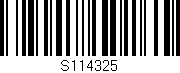 Código de barras (EAN, GTIN, SKU, ISBN): 'S114325'