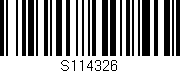 Código de barras (EAN, GTIN, SKU, ISBN): 'S114326'