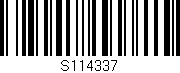 Código de barras (EAN, GTIN, SKU, ISBN): 'S114337'