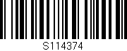 Código de barras (EAN, GTIN, SKU, ISBN): 'S114374'