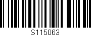 Código de barras (EAN, GTIN, SKU, ISBN): 'S115063'