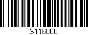 Código de barras (EAN, GTIN, SKU, ISBN): 'S116000'