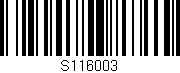 Código de barras (EAN, GTIN, SKU, ISBN): 'S116003'