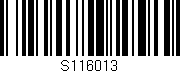 Código de barras (EAN, GTIN, SKU, ISBN): 'S116013'