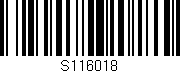 Código de barras (EAN, GTIN, SKU, ISBN): 'S116018'