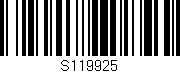 Código de barras (EAN, GTIN, SKU, ISBN): 'S119925'