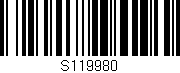 Código de barras (EAN, GTIN, SKU, ISBN): 'S119980'