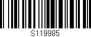 Código de barras (EAN, GTIN, SKU, ISBN): 'S119985'