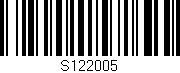 Código de barras (EAN, GTIN, SKU, ISBN): 'S122005'