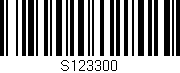 Código de barras (EAN, GTIN, SKU, ISBN): 'S123300'