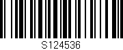 Código de barras (EAN, GTIN, SKU, ISBN): 'S124536'