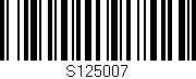 Código de barras (EAN, GTIN, SKU, ISBN): 'S125007'