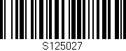 Código de barras (EAN, GTIN, SKU, ISBN): 'S125027'
