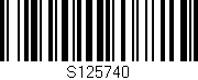 Código de barras (EAN, GTIN, SKU, ISBN): 'S125740'