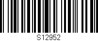 Código de barras (EAN, GTIN, SKU, ISBN): 'S12952'