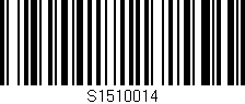 Código de barras (EAN, GTIN, SKU, ISBN): 'S1510014'