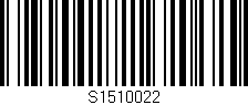 Código de barras (EAN, GTIN, SKU, ISBN): 'S1510022'