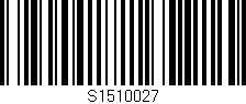 Código de barras (EAN, GTIN, SKU, ISBN): 'S1510027'