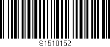 Código de barras (EAN, GTIN, SKU, ISBN): 'S1510152'