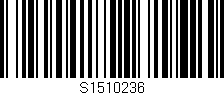 Código de barras (EAN, GTIN, SKU, ISBN): 'S1510236'