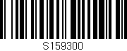 Código de barras (EAN, GTIN, SKU, ISBN): 'S159300'