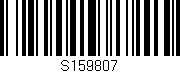 Código de barras (EAN, GTIN, SKU, ISBN): 'S159807'