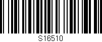 Código de barras (EAN, GTIN, SKU, ISBN): 'S16510'