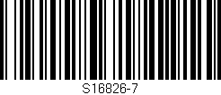Código de barras (EAN, GTIN, SKU, ISBN): 'S16826-7'