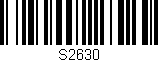 Código de barras (EAN, GTIN, SKU, ISBN): 'S2630'