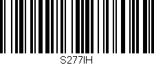 Código de barras (EAN, GTIN, SKU, ISBN): 'S277IH'