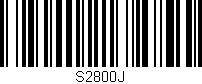 Código de barras (EAN, GTIN, SKU, ISBN): 'S2800J'