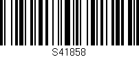Código de barras (EAN, GTIN, SKU, ISBN): 'S41858'