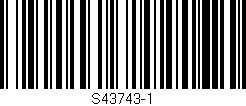 Código de barras (EAN, GTIN, SKU, ISBN): 'S43743-1'