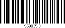 Código de barras (EAN, GTIN, SKU, ISBN): 'S59035-8'