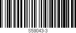 Código de barras (EAN, GTIN, SKU, ISBN): 'S59043-3'