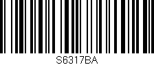 Código de barras (EAN, GTIN, SKU, ISBN): 'S6317BA'
