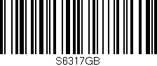 Código de barras (EAN, GTIN, SKU, ISBN): 'S6317GB'