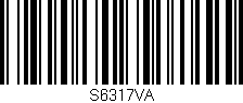 Código de barras (EAN, GTIN, SKU, ISBN): 'S6317VA'