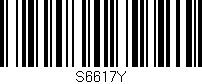 Código de barras (EAN, GTIN, SKU, ISBN): 'S6617Y'
