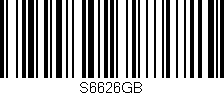 Código de barras (EAN, GTIN, SKU, ISBN): 'S6626GB'
