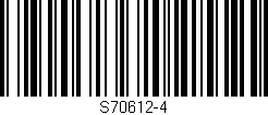 Código de barras (EAN, GTIN, SKU, ISBN): 'S70612-4'