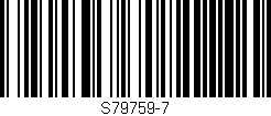 Código de barras (EAN, GTIN, SKU, ISBN): 'S79759-7'