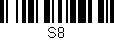 Código de barras (EAN, GTIN, SKU, ISBN): 'S8'