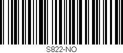 Código de barras (EAN, GTIN, SKU, ISBN): 'S822-NO'
