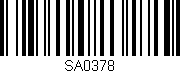 Código de barras (EAN, GTIN, SKU, ISBN): 'SA0378'
