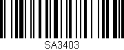 Código de barras (EAN, GTIN, SKU, ISBN): 'SA3403'
